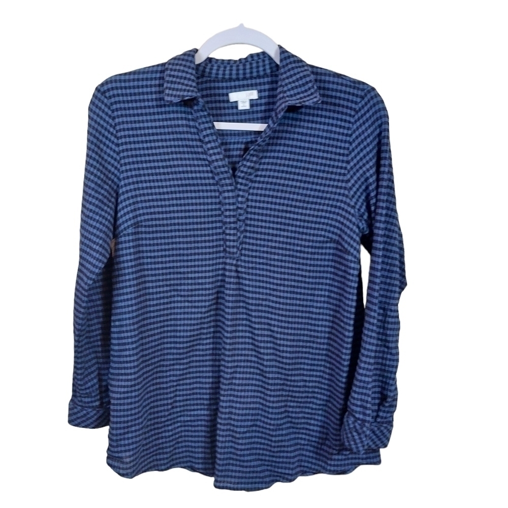 J. JILL LADIES LONG SLEEVE BUTTON FRONT TOP- S